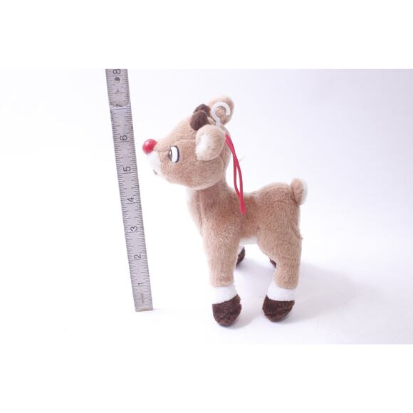 Rudolph the Red-Nosed Reindeer, Christmas Ornament, Hanging Plush, Vintage, - Picture 3 of 3